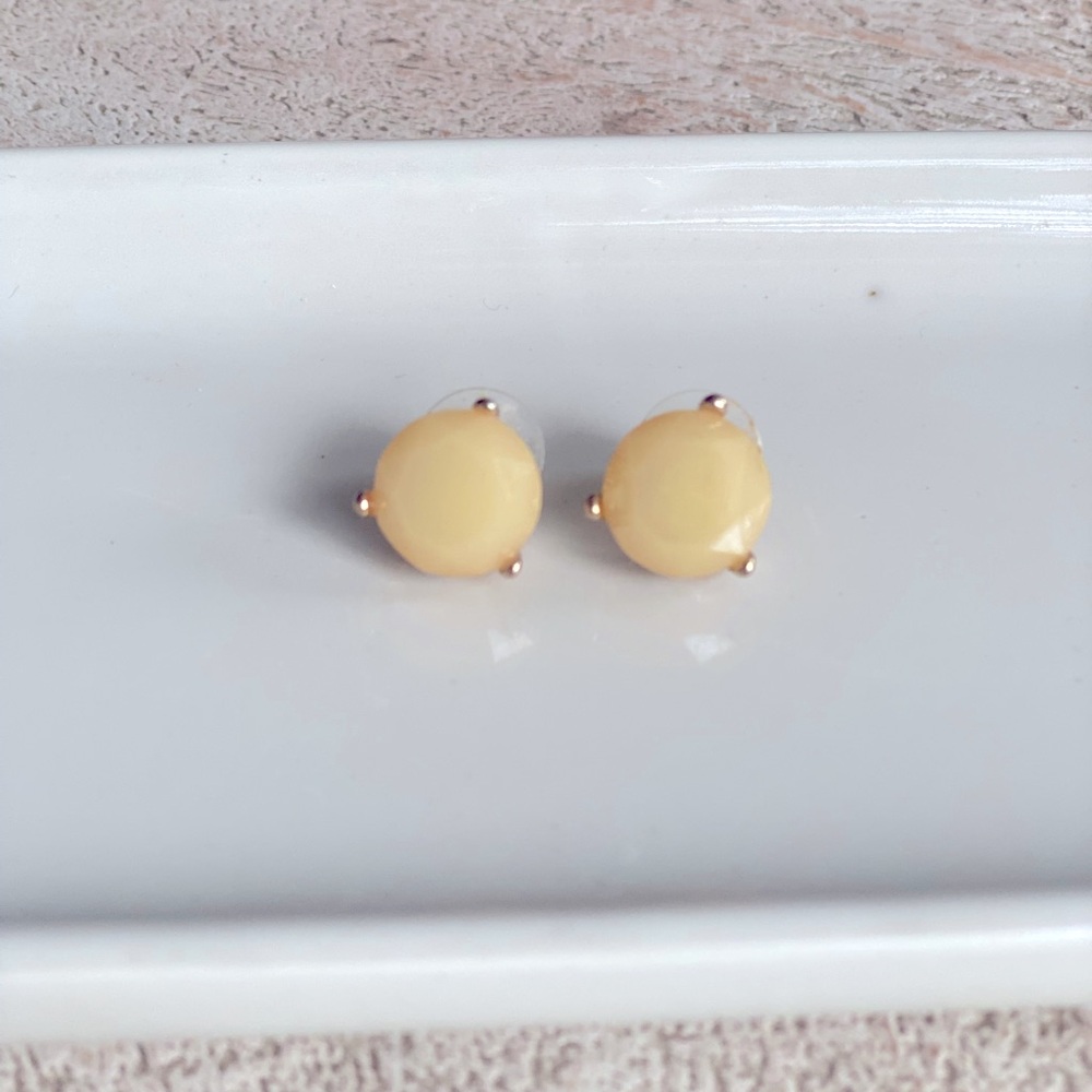 LOFT Cream and Gold Post Earrings